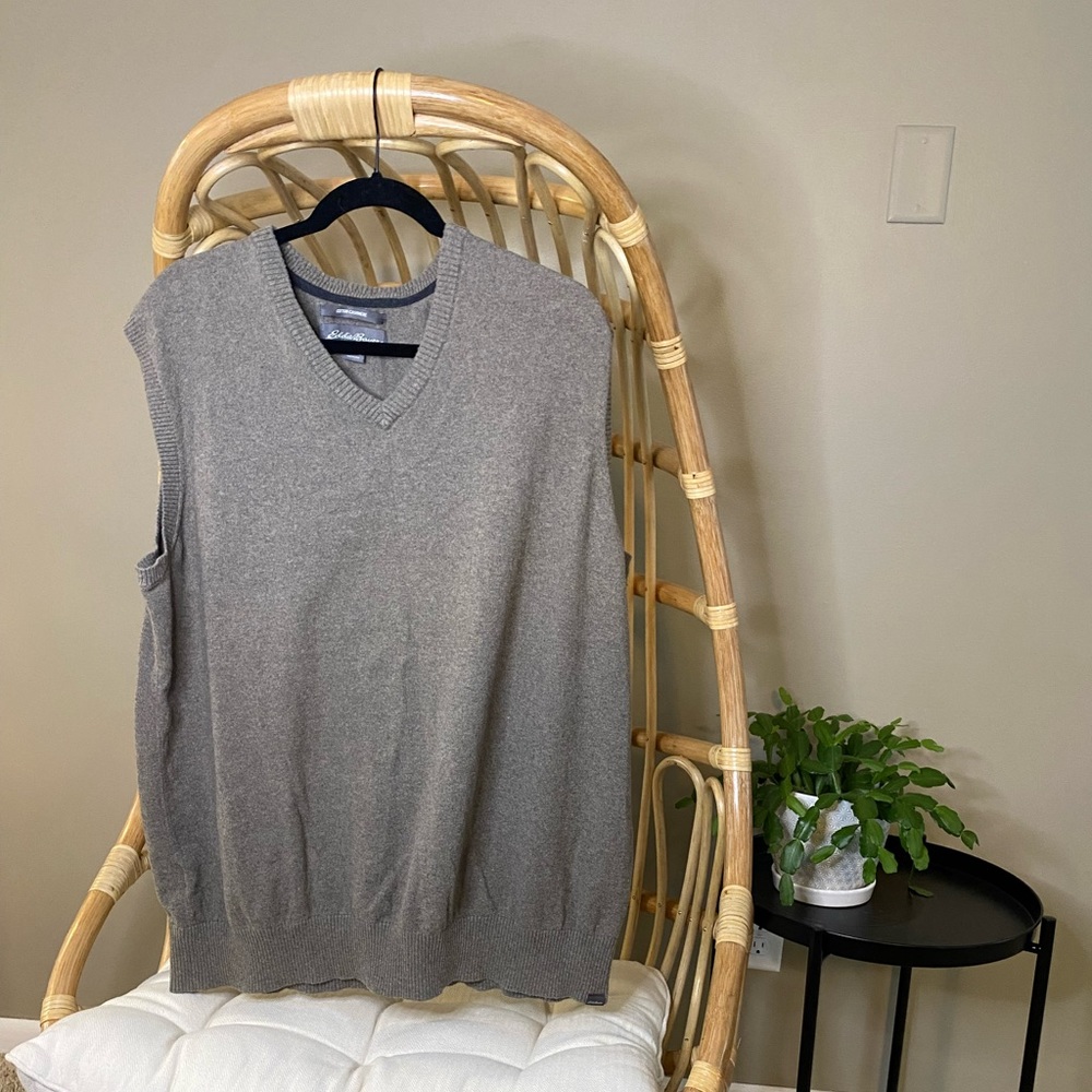 Cotton Cashmere Eddie Bauer Sweater Vest